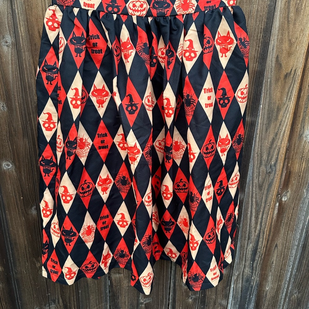 Festive Vintage 80’s Halloween Full Skirt - Picture 3 of 8